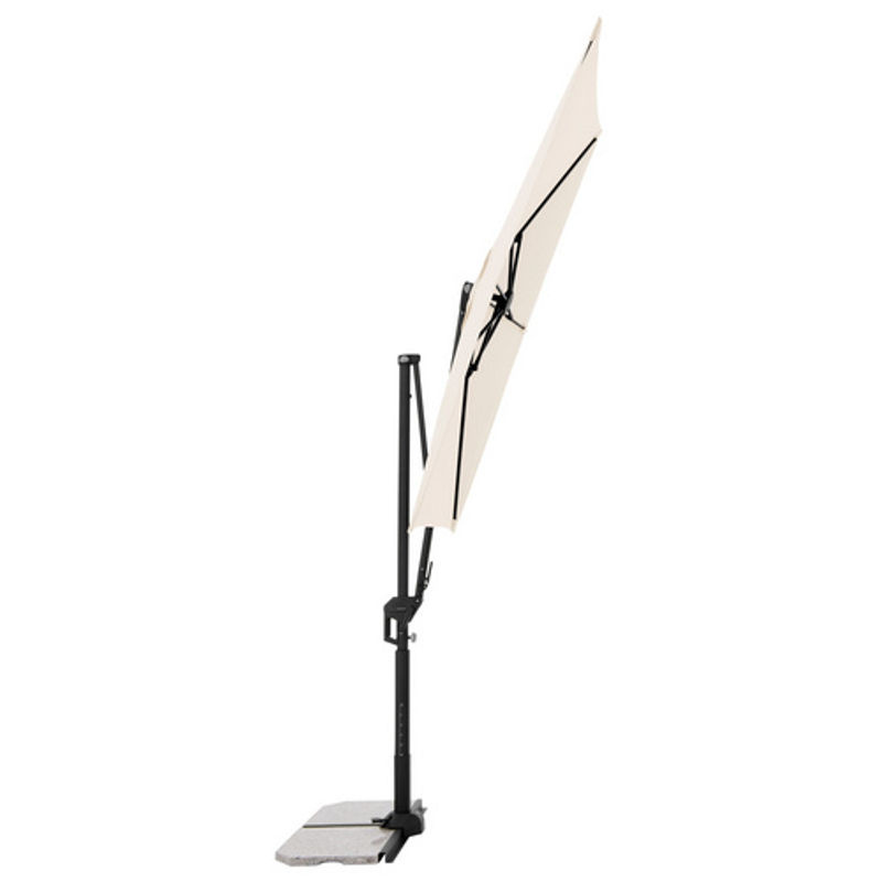 Doppler Pendelschirm beige mit Aluminiumgestell und recyceltem Polyethylen-Gewebe, B/T/H: 235 x 135 x 135 cm - Bild 2