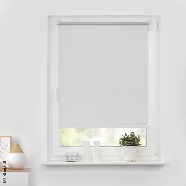 Lichtblick Thermo Verdunkelungsrollo mit Klemmfix und Klebeoption, weiß, B: 60 cm, H: 150 cm - Bild 1