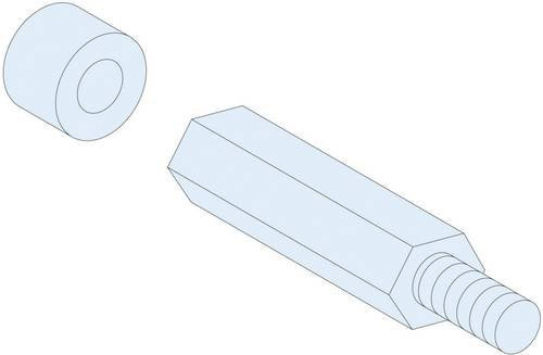 Schneider Electric PrismaSeT-P Abstandshalter hexagonal M8, Höhe: 50 mm, 4 Stück - Bild 1