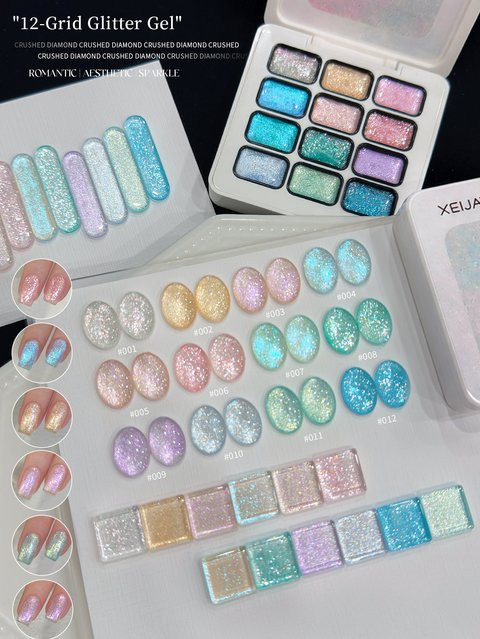 XEIJAYI Nagellack-Gel, 12 Farben, schimmernd - Bild 1
