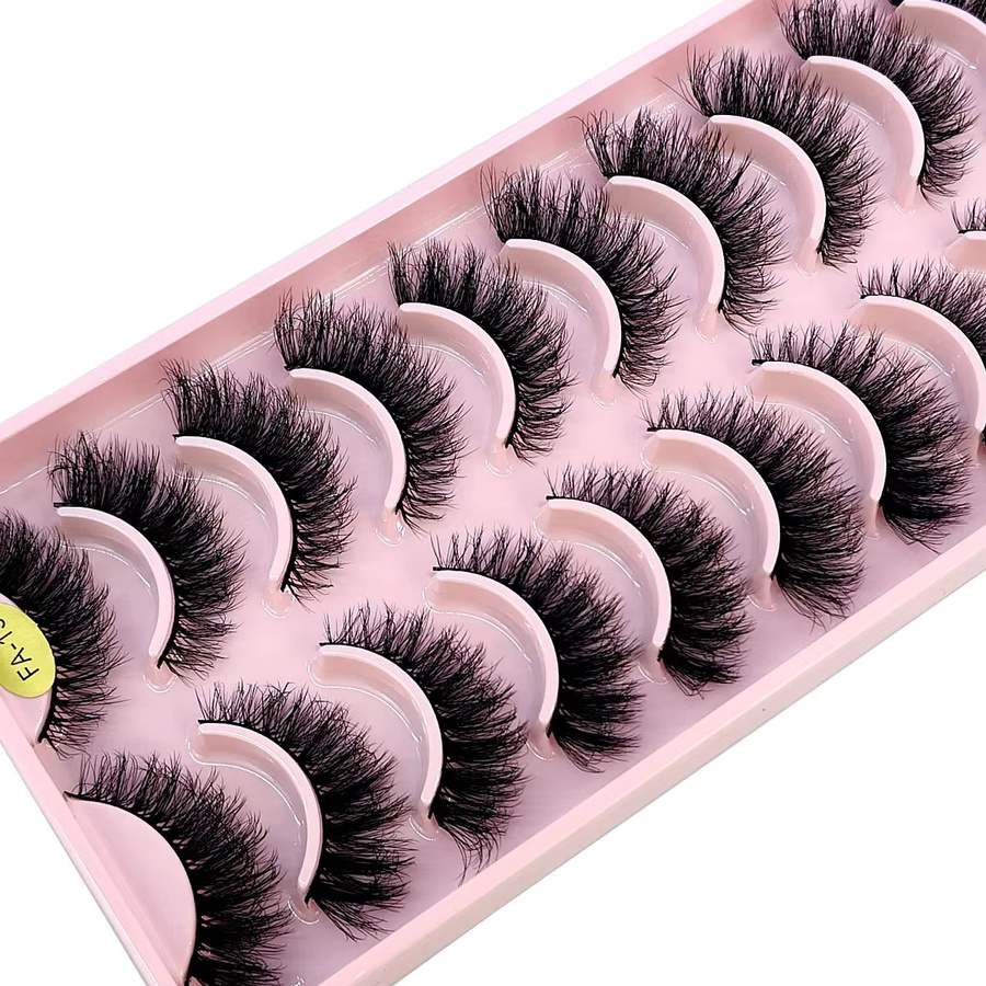 HBZGTLAD Falsche Wimpern, 10 Paar, Schwarz, Unisex - Bild 4