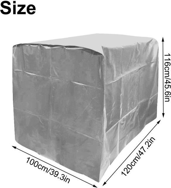 Star Garden Isolierende Folienabdeckhülle für 1000L IBC-Wassertank in Grau, B/T/H: 120 x 116 x 100 cm - Bild 1