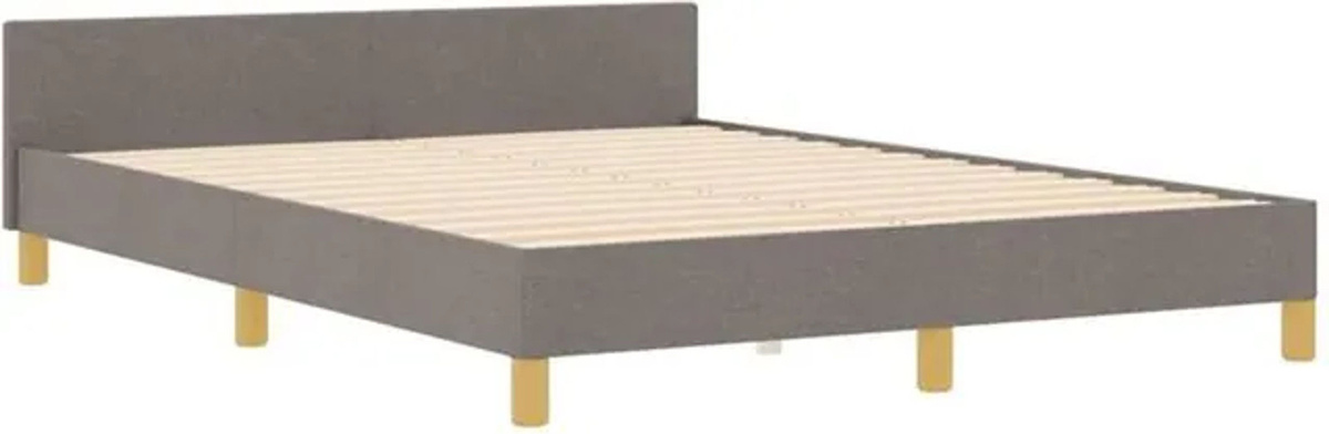 vidaXL Polsterbett Modern Minimalistisch in Taupe Meliert, B/T/H: 140 x 190 x 128 cm - Bild 1
