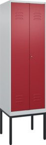 C+P PSA Doppel-Spind Classic PLUS mit 2 Abteilen, Gestell mit Zylinderschloss, B/T/H: 60 x 50 x 212 cm - Bild 1