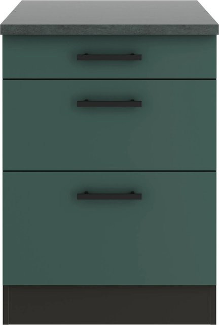 OPTIFIT Verona405 Küchen-Unterschrank in Steingrün mit modernem mattem Design, Breite: 60 cm - Bild 1