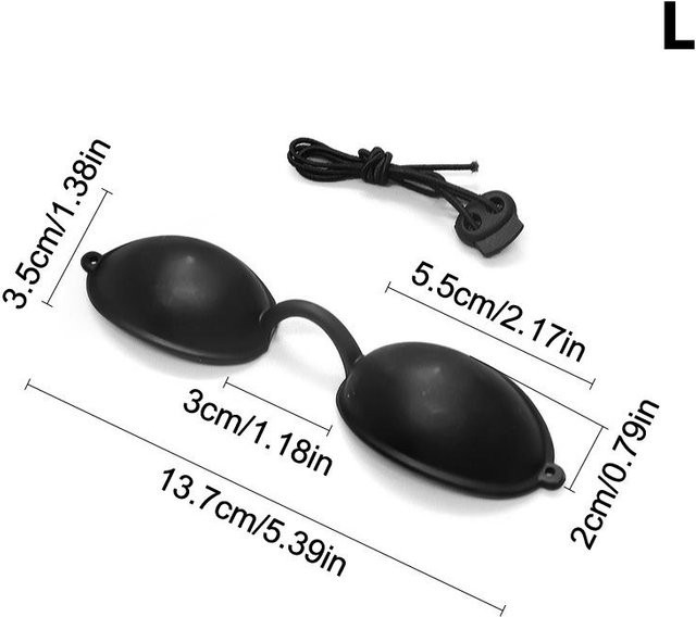 Imperial Princess Silikon-Schutzbrille für IPL-Laser-LED-UV-Lampen, Schwarz, Unisex - Bild 1