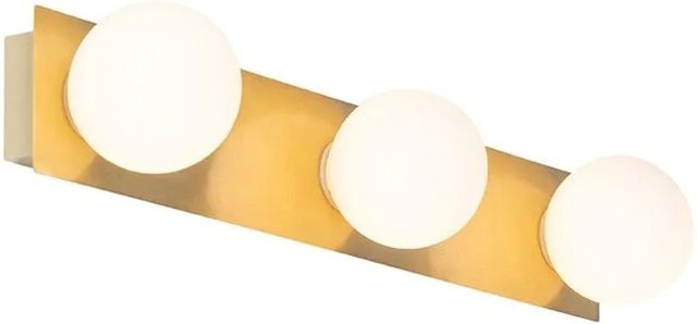 QAZQA Moderne Wandleuchte Cederic in Gold, 3-flammig, IP44, dimmbar, Höhe: 48 cm - Bild 1