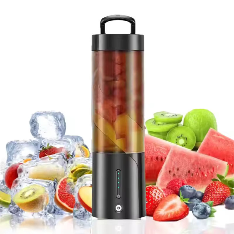MIKO NICE Tragbarer Smoothie-Mixer in Schwarz mit Edelstahlklingen, 450 ml, USB-wiederaufladbar und kabellos - Bild 2