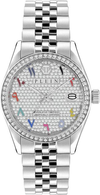 Philipp Plein Damenuhr, Quarz, Edelstahl, Silber, 34 mm, 5 ATM - Bild 1