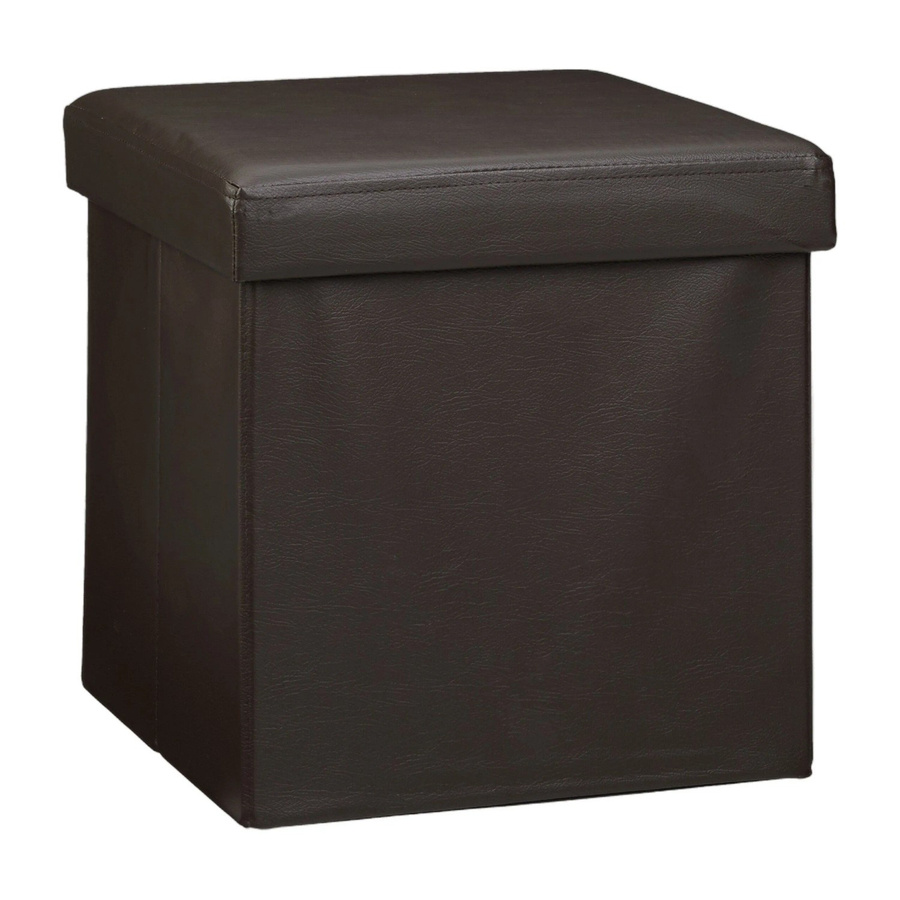 Faltbarer Sitzhocker von Relaxdays aus Kunstleder in Braun, B/T/H: 38 x 38 x 38 cm - Bild 2
