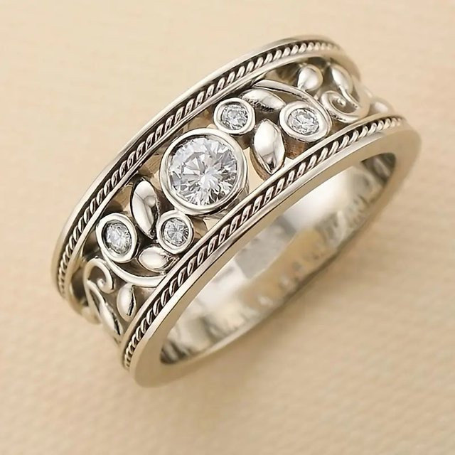 Huitan Ring, Silber, Zirkonia, Damen - Bild 1