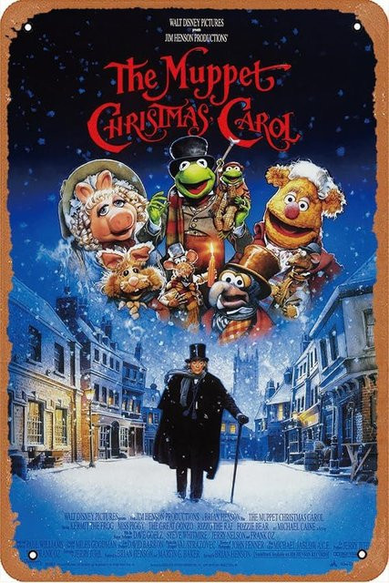 Retro Metallblechschild The Muppet Christmas Carol Wandkunst für dein Zuhause von Potdemiel - Bild 1