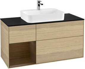 V&B Waschtischunterschrank Finion in Eiche, Breite: 120 cm, Tiefe: 50,1 cm, Höhe: 50,1 cm - Bild 1