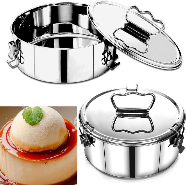 Willstar Flan-Backform aus Edelstahl, rund, Silber, Durchmesser: 19,0 cm, Höhe: 7,5 cm - Bild 1