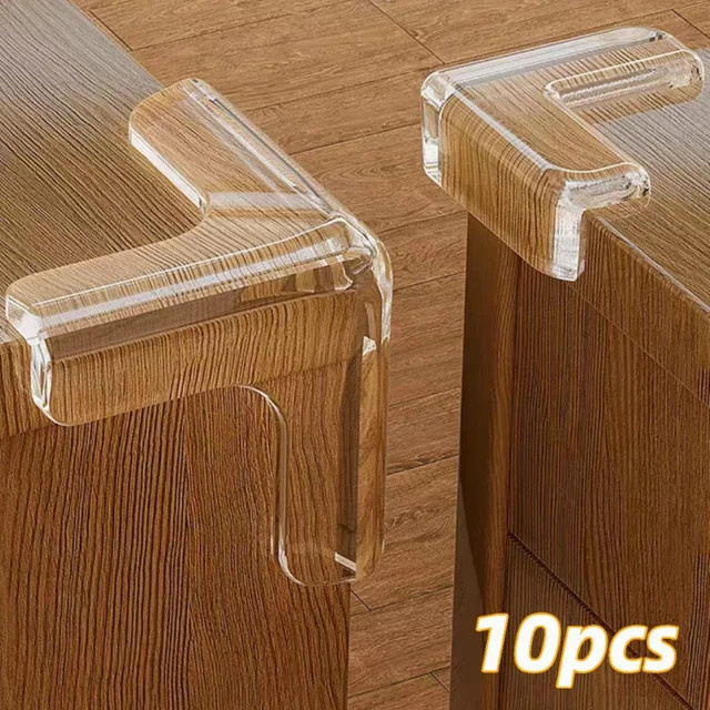 10er Set Baby Kantenschutz aus transparentem Silikon für Tischkanten und Ecken zur Antikollision - Bild 1