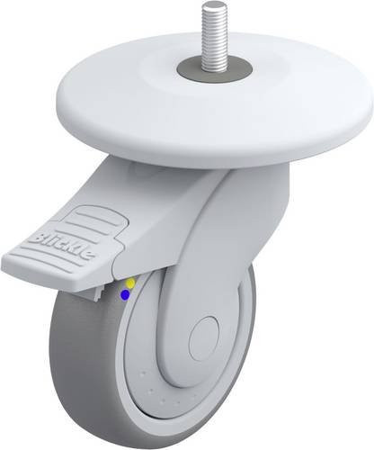 Blickle Kunststoff-Lenkrolle LWGXE-TPA 101XKF-11-FI-ELS-AMGX125 in Grau mit 100 mm Rad-Durchmesser und 70 kg Tragfähigkeit - Bild 1