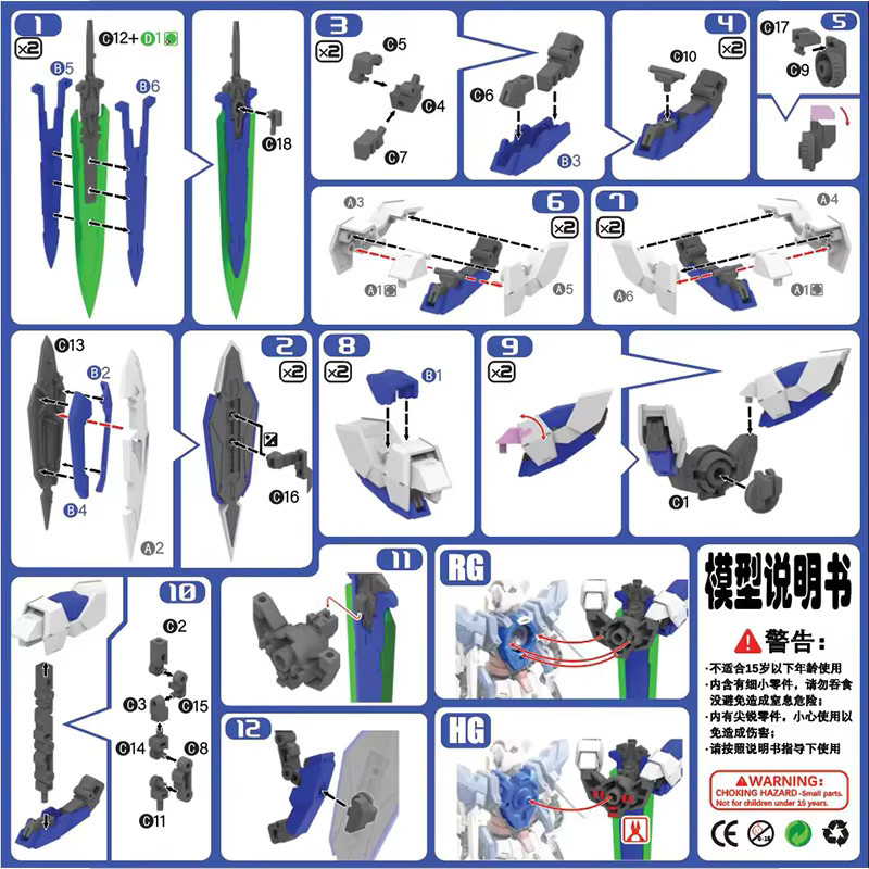 DDB Studio GN-001 EXIA DEVISE Zubehörteil RG HG 1/44, Montagemodellbausätze, Zubehör, ab 14 Jahren - Bild 2