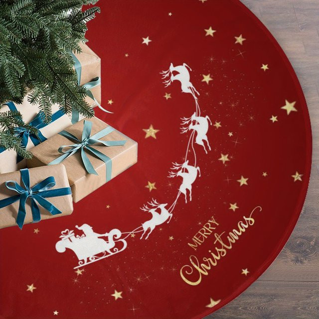 VIKAMA Weihnachtsbaum-Kleid in Rot für deine festliche Heimdekoration - Bild 1