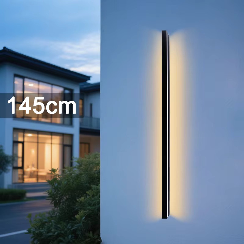 EnwYe LED Außenwandleuchte Modern Schwarz IP65 Up-Down Lichtleiste Warmweiß - Bild 2