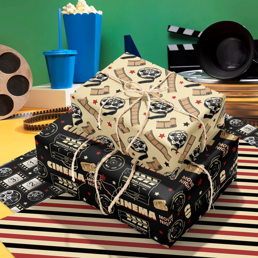 Kino Geschenkpapier für Geburtstagsparty und Dekoration, 6 oder 12 Stück - Bild 6
