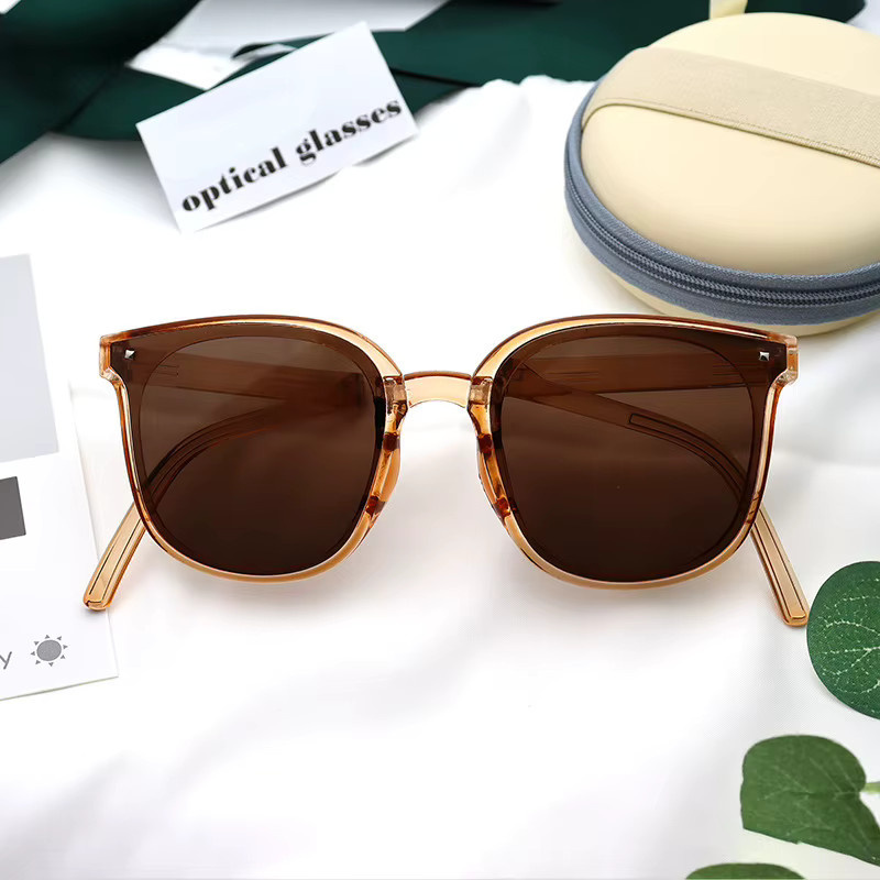 Quadratische Sonnenbrille, Vollrand, Unisex, braun - Bild 3