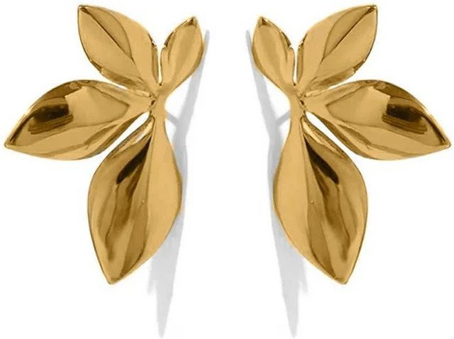 YULIN Steckerohrringe Edelstahl, Gold, Damen, Vintage - Bild 1