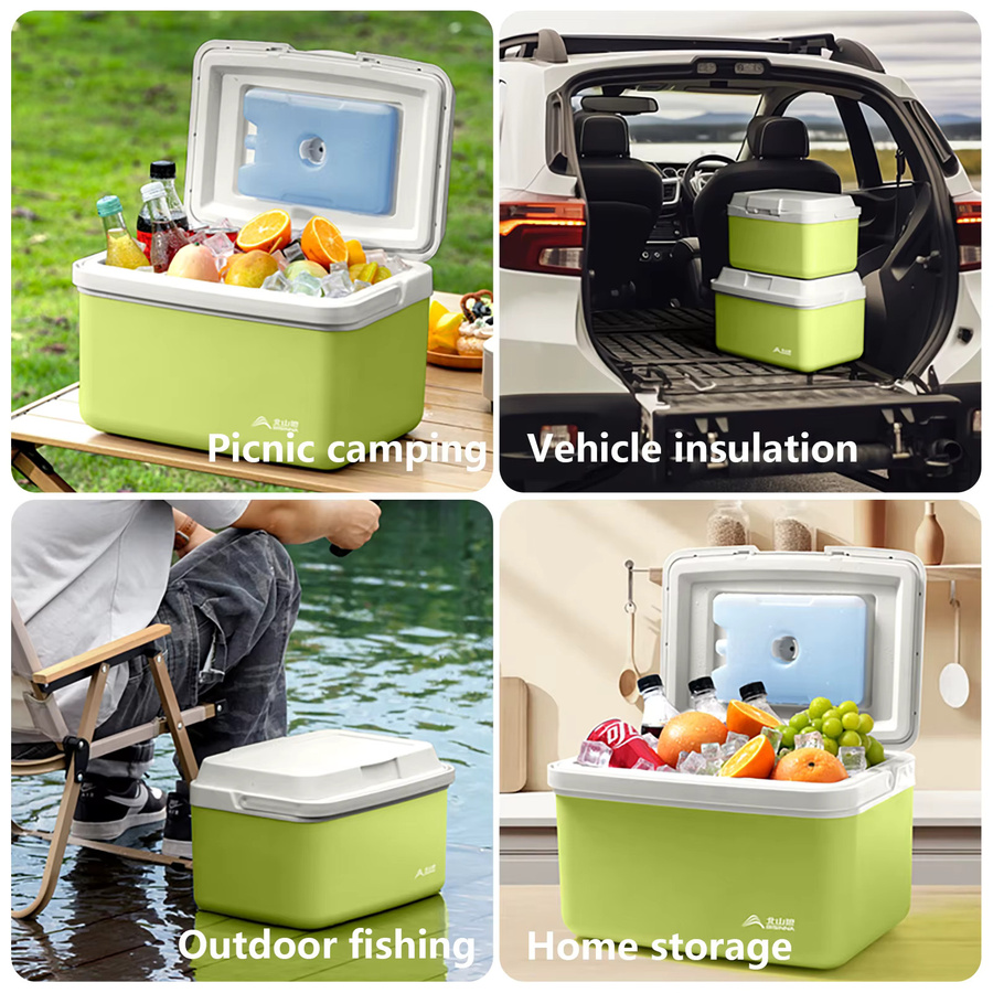 BISINNA Camping Eis Box in Grün mit Snap-Lid für Outdoor, Angeln und Picknick, Volumen: 6 l - Bild 4