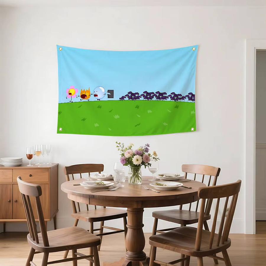 BFDI Lustige Schlacht für Trauminsel Flagge von 52TOYS, Mehrfarbig, Textil, Rechteckig - Bild 3
