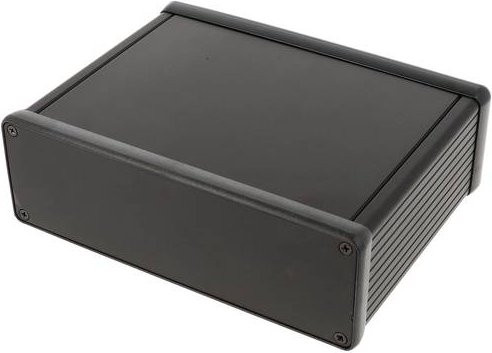 Hammond Electronics 1455T1201BK Universal-Gehäuse aus extrudiertem Aluminium in Schwarz, B/T/H: 12,0 x 16,5 x 5,2 cm - Bild 1