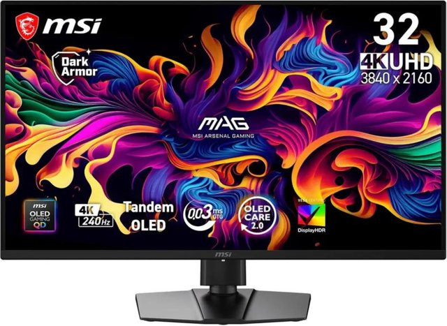 MSI MAG 321UPDE QD-OLED Gaming-Monitor 4K UHD 240 Hz Schwarz - Bild 2
