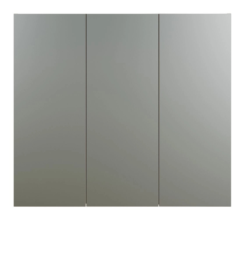 Spiegelschrank Feliz für das Badezimmer in Grau, Wandmontage, B: 90 cm, H: 80 cm, T: 20 cm - Bild 2