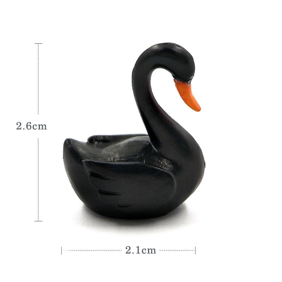 FuxingEl Liebesenten Figur Schwarz-Weiß als DIY Tier-Statue und Vogel-Ornament für die Gartendekoration oder als Tischdekoration - Bild 1