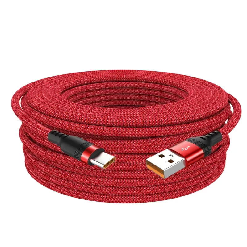 Universelles USB-C-Verlängerungskabel mit 5 A für schnelles Laden, Farbe: Rot - Bild 5