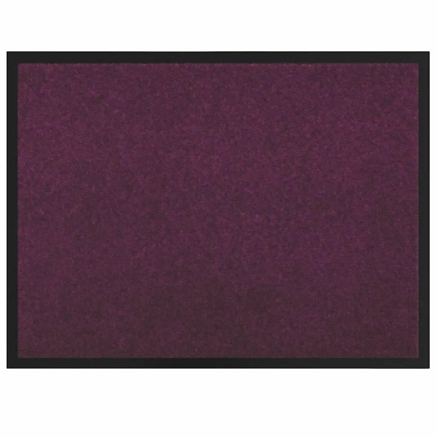 vidaXL Fußmatte aus Teddystoff in Bordeaux Rot/Lila, rutschfest und maschinenwaschbar, B/T/H: 80 x 60 x 1,2 cm - Bild 2