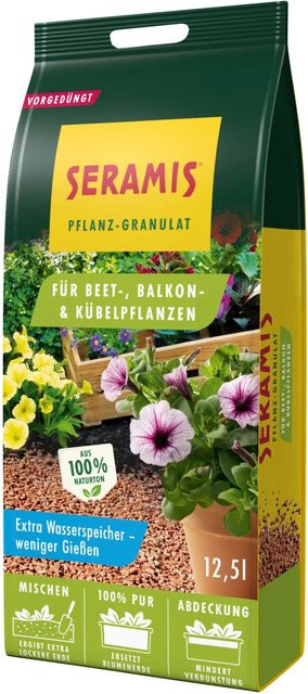 Seramis Outdoor-Granulat für Beet-, Balkon- und Kübelpflanzen, Naturton, 400 g - Bild 1