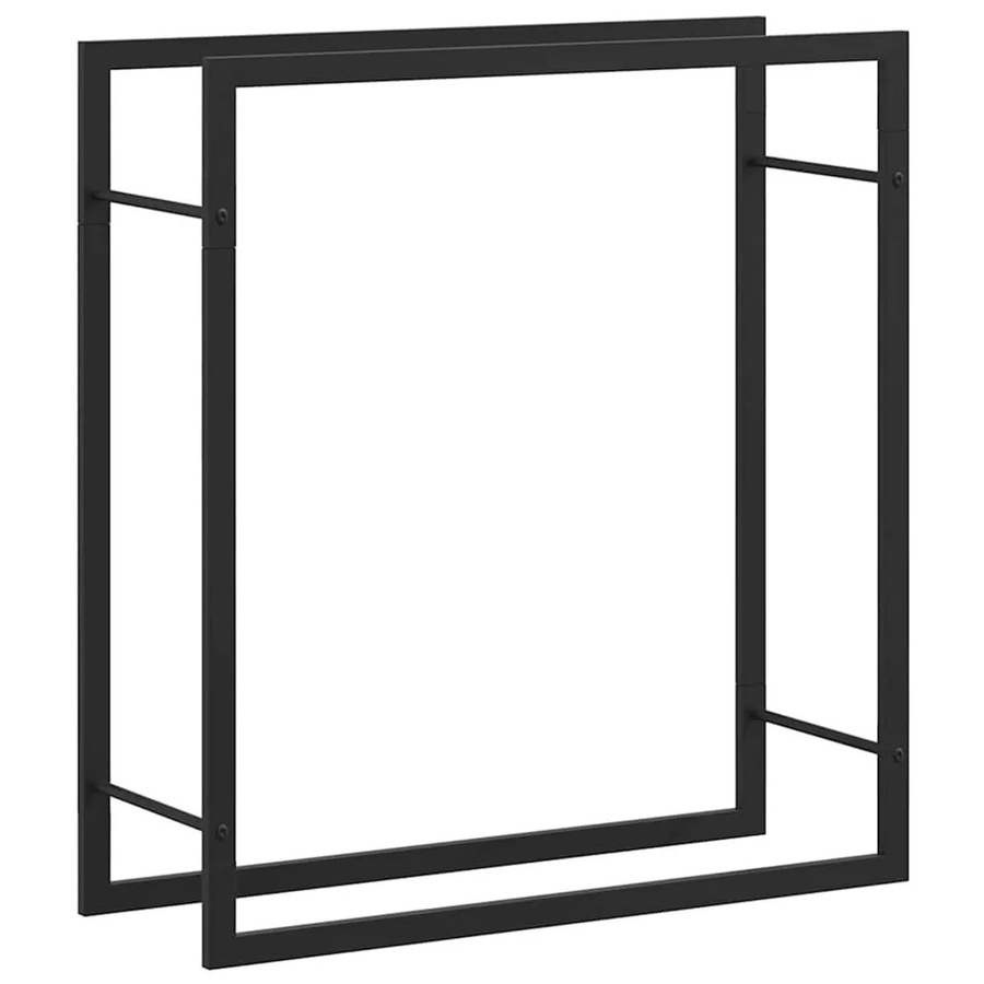 vidaXL Brennholzregal aus Stahl in Mattschwarz, B/T/H: 80 x 28 x 86 cm - Bild 2