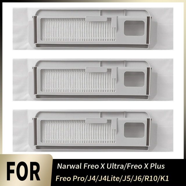 WINDNINJA Staubbeutel für Narwal Freo X Ultra, Freo X Plus, Freo Pro, J4, J4Lite, J5, J6, R10 und K1 mit HEPA-Filter, Weiß, 1 l Fassungsvermögen - Bild 1