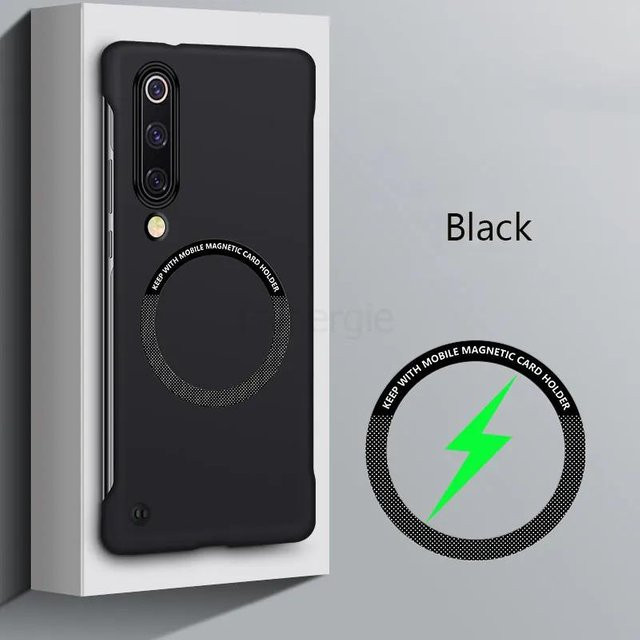 Rahmenlose Slim MagSafe Magnet Hülle für Xiaomi Mi 9, Mi 10 Pro und Ultra in Schwarz - Bild 1