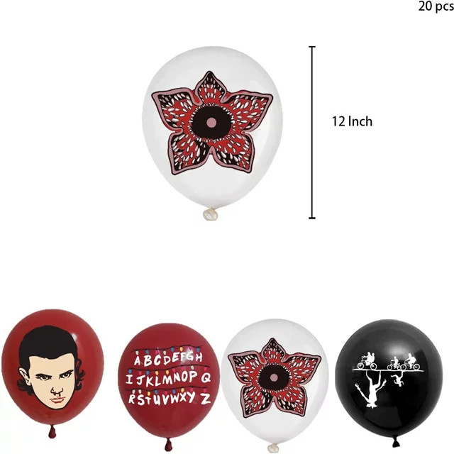 10 Stück Cartoon Strange Story Folienballons und Latexballons mit Fleischfressender Blume für deine Halloween- und Geburtstagsparty-Dekoration - Bild 1