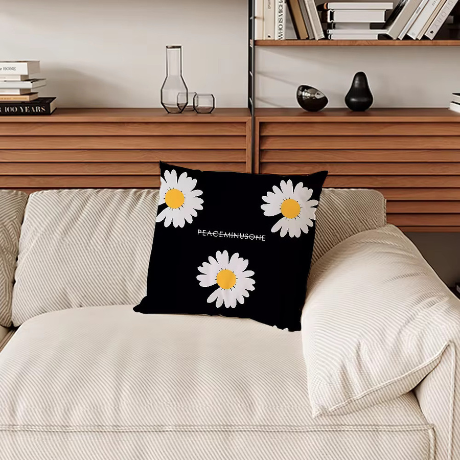 Dekorativer Peaceminusone Kissenbezug für Sofa und Schlafzimmer in Aesthetic Design - Bild 3
