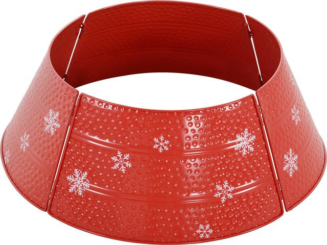 HOMCOM Baumkragen für Weihnachtsbaum aus Metall in Rot, B/T/H: 66 x 66 x 23 cm - Bild 1