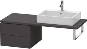 Duravit L-Cube Unterschrank für das Badezimmer in Grau Matt mit 2 Schubladen, B: 52 cm, H: 40 cm, T: 54,7 cm - Bild 1
