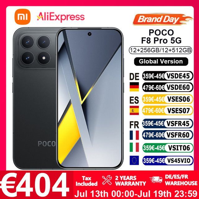 Xiaomi POCO F8 Pro 5G Smartphone Globale Version mit Snapdragon 8 Elite Mobile Platform, 6,59 Zoll Display, 50MP Kamera, NFC und IP68, Farbe: Blau - Bild 1
