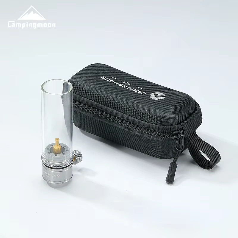 Campingmoon T-1D Mini tragbare Gaslaterne aus Aluminiumlegierung mit Glasabdeckung in Silber - Bild 3