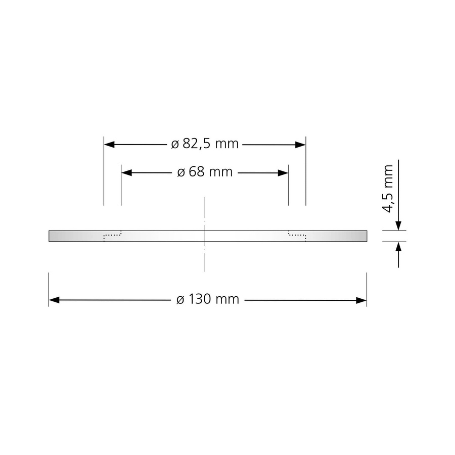 Luxvenum Abdeckblenden und Erweiterungsaufsätze für Forma aus Aluminium mit IP20/IP44 Schutz für Lochausschnitte bis 120 mm, Breite: 13 cm - Bild 1