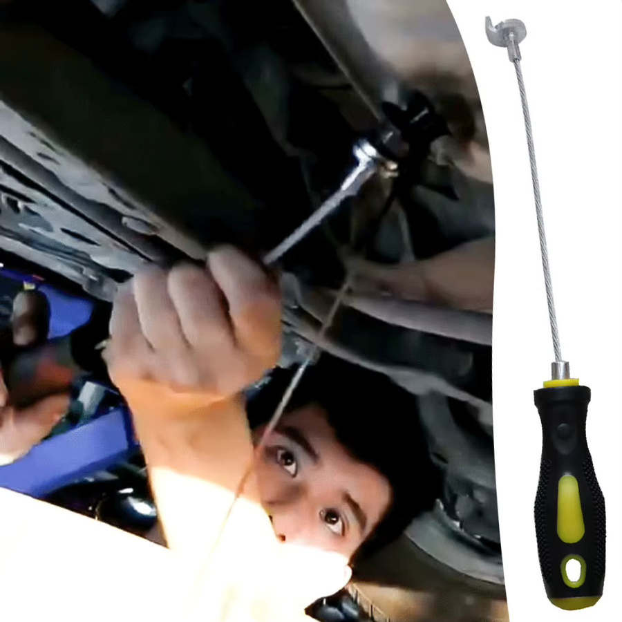 Magnetischer Ölwannen-Auslassstopfen-Schlüssel in Silber zur Demontage von Getriebe-Ölablassschrauben für die Autoreparatur - Bild 2