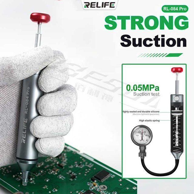 RELIFE RL-084 Pro Entlötpistole aus Aluminiumlegierung in Silber für die Leiterplatten-Reparatur - Bild 1