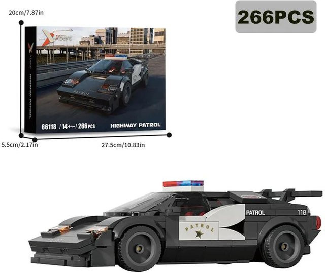 LEGO Polizeiauto Supercar, Bausteine, 266 Teile, ab 14 Jahren - Bild 1
