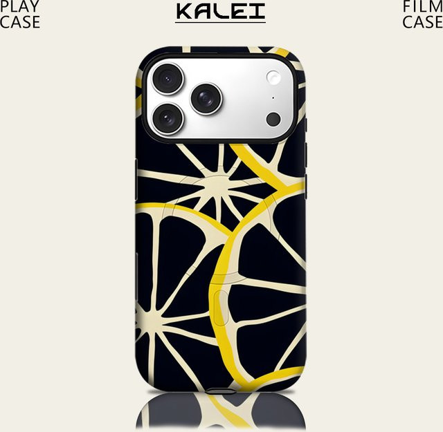 Potdemiel Handyhülle mit Zitronen-Design für iPhone 17 16 15 14 13 Pro Max Plus, magnetische robuste Einzel- und Doppelschicht-Hülle, multicolor - Bild 1