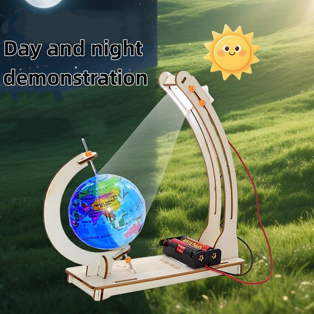 Meade DIY Erdmodell mit Tag-Nacht-Zyklus, Wissenschafts-Set, Holzspielzeug - Bild 1